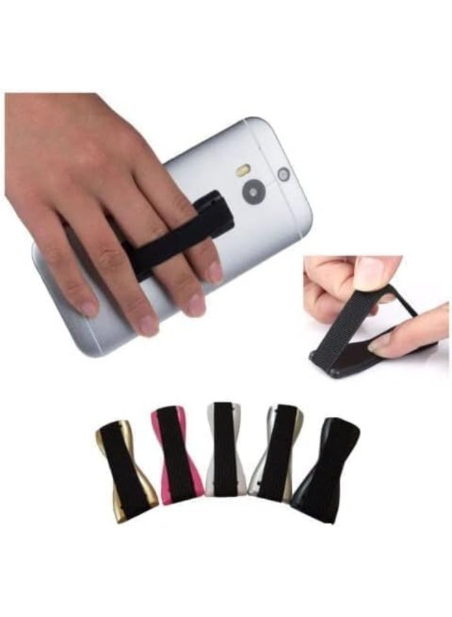 مقبض موبايل مرن قابل للتمدد لمعظم الهواتف الذكية وأجهزة التابلت الصغيرة – حزام مطاطي قوي متعدد الألوان لثبات أفضل وسهولة استخدام بيد واحدة ( قطعتين) - Image 3